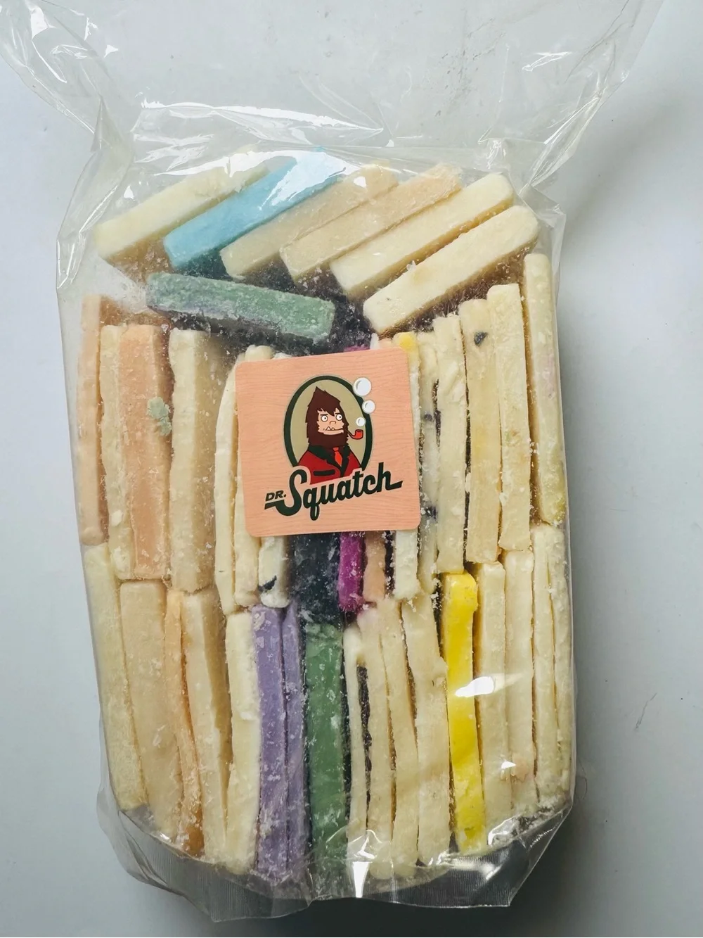 Dr. Squatch Mixed Soap Scraps End Pieces Variety Bag Assorted Scents & Colors
